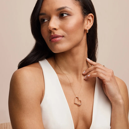 Personalized Heart Bead Necklace